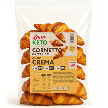 Love Keto Cornetto Croissant Ripieno Alla Crema 50 Grammi